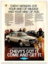 Original 1980 Chevy Monza Car -Original Print Advertisement (8x11) picture