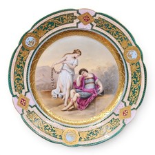 Fine Artist Signed Royal Vienna Style Porcelain Cabinet Plate picture