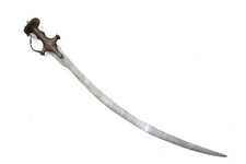 Antique UNA Sword Wootz Faulad Blade Handle 28 inches W 175 picture