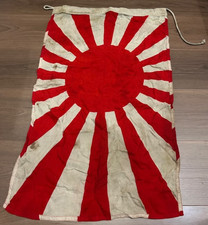 WWII WW2 Japanese Military Rising Sun Silk Flag Vintage Original Collectible picture