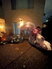 Gemmy 2008 Halloween Airblown Cemetery Archway Scene Inflatable Graveyard (READ) picture