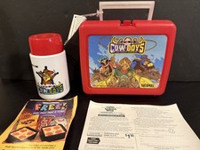 NEW Vintage 1992 Cowboys Of Moo Mesa Plastic Lunchbox w/ Thermos And Inserts NOS picture