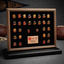 Vintage 1985 Coca Cola NFL Super Bowl XIX 19 Framed 30 Pin Set Complete 28 Teams picture