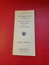 Masonic Service Association Feb 1923 No. 2 Short Talk Bulletin Cedar Rapids Iowa picture
