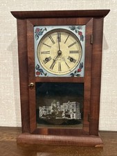 Early Antique Chauncey Goodrich “Cigar Box” Style Cottage Shelf Clock - Runs picture