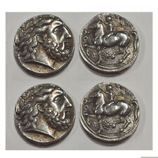 2 Pcs Silver Plated Ancient Greek Coins - Reproduction Replica for Collection picture