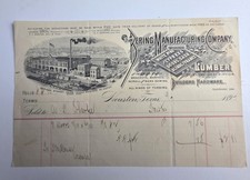 1897 Spring Mfg Co Houston Texas Illustrated Lumber Billhead Antique picture