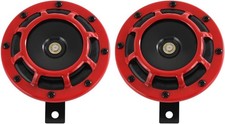 Stylish Red 135dB Dual Tone Horn Kit for Universal 12V Vehicles - Safety First picture