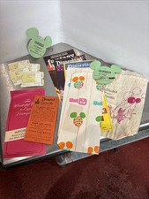VTG 70s Disneyland - Ticket Stubs Parking Pass Brochures Name Tags - See Read picture