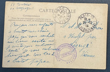 WW1 - 68Th Territorial Artillery Regiment On Map 1914 Villeneuve Sur Verberie picture