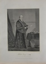 Antique John Jay Revolutionary War Founding Father Original 1834 Engraving picture