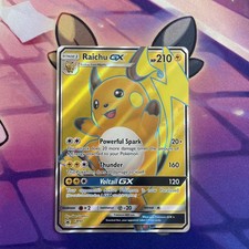 Pokemon Card | Raichu GX SM90 Sun & Moon Full Art Ultra Rare Black Star Promo picture