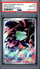 Bulbasaur 133/132 Pokemon MEG EN Illustration Rare Full Art PSA 10 picture