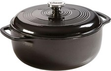Essential Enamel Cast Iron Dutch Oven, 6 Quart, Midnight Chrome picture