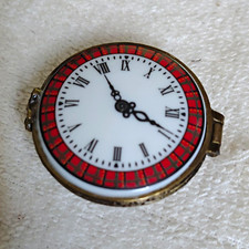 Midwest of Cannon Falls Porcelain Hinged Trinket Box, Clock Face Design picture
