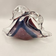 Murano Colorful Art Glass Napkin/Envelope Holder Pristine picture