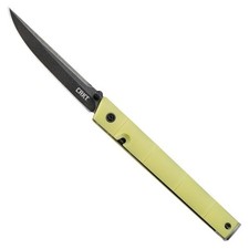 CRKT CEO Bamboo 7096YGK EDC Pocket Folding Lock  Knife Yellow-FREE SHIPPING picture