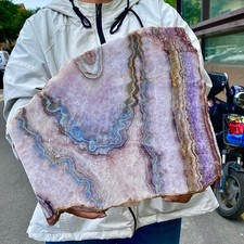 8.13LB  Beautiful agate amethyst specimen healing picture