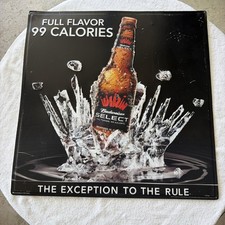 Rear Vintage 2008 24”x24” Budweiser select 99 Calories 3D Metal Sign  picture