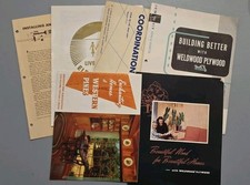 Lot of 6 Vintage 1950s Architecture Catalog Ephemera Weldwood Plywood Western... picture