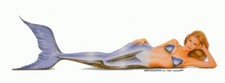 Seductive Siren MERMAID Ocean Fantasy STICKER Vinyl PinUp Art  DECAL picture