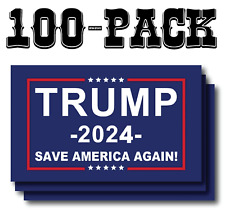 100PCS SET TRUMP 2024 BUMPER STICKER STICKERS TAKE SAVE AMERICA BACK DONALD MAGA picture
