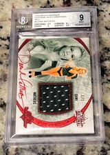 2014 BENCHWARMER NATIONAL DANI MATHERS SWATCH RED AUTO 1/1 BGS 9 MINT picture