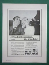 9/1967 PUB COMPANY AIR FRANCE AIRLINE AIRLINER HOTESSE KOMMANDANT GERMAN AD picture