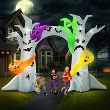 UniqSeason 14FT x 10FT Halloween Inflatable Tree Arch with 4 Ghosts Built-in 15 picture