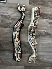 Rare Vintage Austin Collection Whale Sculptures postmodern tribal graphic picture