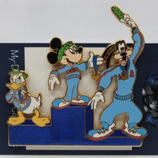 B1 Disney Auctions Pin LE Mickey Donaldn Goofy Olympics 2004 Podium Medals picture