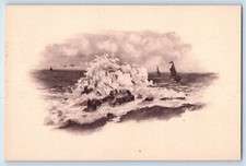 c1910's Pretty Woman Fantasy Sail Boat Cobb Shinn Signed Artist Antique Postcard picture