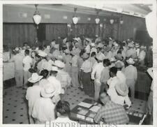 1954 Press Photo Crowd at State National Bank in Mercedes, Texas - hpa48324 picture