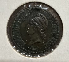 1848-A FRANCE 1 CENTIME  NICE GRADE COPPER COIN~18MM~KM#754 picture