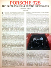 1977 Porsche 928 Coupe Road Test Technical Data Photos Review Article picture