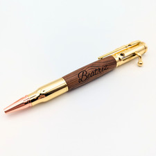 Custom Engraved Bolt Action Pen Bullet Wood Groomsman Gift Dad Husband picture