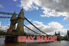 PHOTO  HAMMERSMITH BRIDGE ANOTHER VIEW OF HAMMERSMITH BRIDGE IN WEST LONDON. picture
