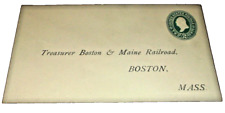 1890's B&M BOSTON & MAINE RAILROAD COMPANY PREPAID ENVELOPE TO TREASURER  picture