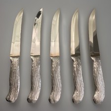 NEW SET Of 5: Vintage AYCOCK Slicer Knife, 5” Blade, Non-serrated, Rooster Logo picture