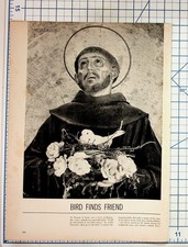 St. Francis of Assisi Statue Art Print Page Miscellany Bird Finds Friend picture
