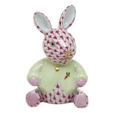 HEREND,  SWEATER BUNNY, PINK RASPBERRY, #VHP-16101, BRAND NEW, MINT & BOXED picture