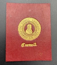c1910 L20 Cornell University College Seal Tobacco Leather Antique Red Gold picture
