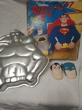 1977 Wilton Superman Super Hero Cake Pan 502 1212 With Masks See Description  picture