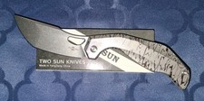 *NEW*🔥 TWO SUN Folding Knife w/14C28N Blade & Titanium Handle (TS570-14C-LINES) picture