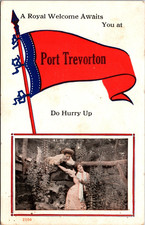 Port Trevorton Pennsylvania Pennant Royal Welcome Postcard Posted 1914 picture