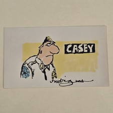 Charles Rodrigues Signed Hand Drawn Sketch Autograph Cartoonist Writer Casey picture