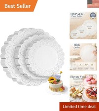108 PCS Elegant White Lace Doilies, 6.5-10.5 Inch for Stylish Table Settings picture