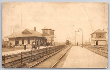 Altamont Illinois Vandalia Railroad Depot C.R. Childs As-Is Real Photo RPPC picture