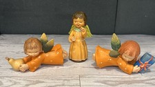 Lot of 3 Vintage ANRI Juan Ferrandiz Angels Italy Wood Carved - Label picture