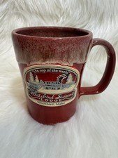 Deneen Pottery Whitebird Summit Lodge Idaho Mug 2013 Handthrown Red Glaze picture